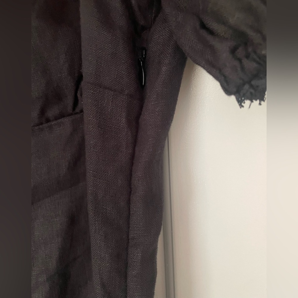NWT Reformation Cherise Linen Dress in Black - Picture 8 of 9
